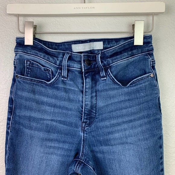 Athleta Sz 2 Skinny Jeans Sculptek Ultra Skinny True Blue Denim Stretch - Picture 9 of 11